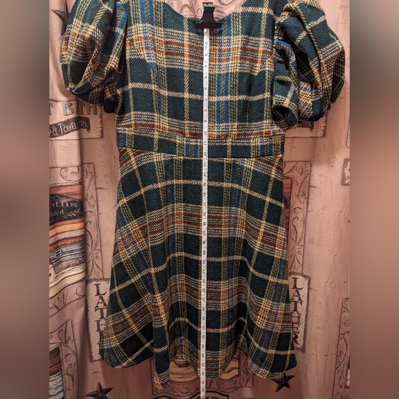 Ivy City Co Holly Plaid Flare Dress XXL - Picture 4 of 4